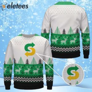 Subway Fast Food Christmas Ugly Sweater