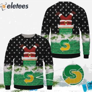 Subway Santa Claus Ugly Christmas Sweater 2
