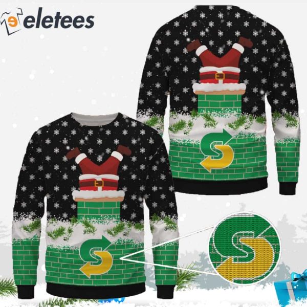 Subway Santa Claus Ugly Christmas Sweater