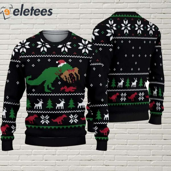 T-Rex Ugly Knitted Christmas Sweater