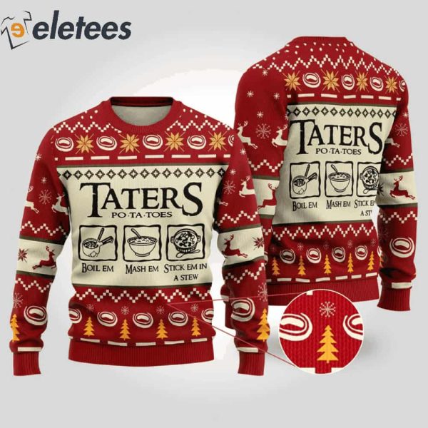 Taters Potatoes Ugly Christmas Sweater