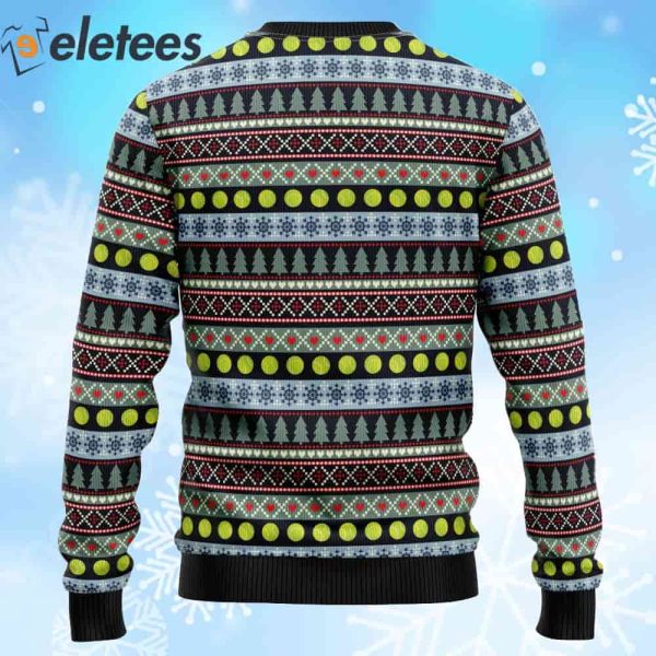 Tennis Snowman Ugly Christmas Sweater