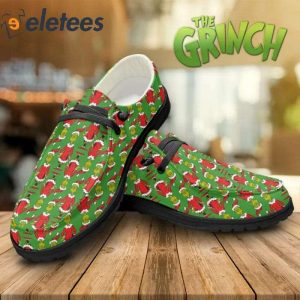 The Grinch Santa Hat Christmas Dude Shoes 2