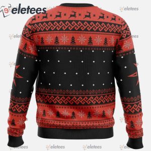 The Strongest Dragon Wargreymon Digimon Ugly Christmas Sweater1