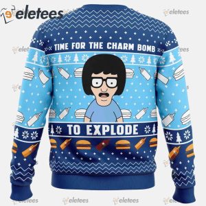Time for the Charm Bomb to Explore Bobs Burgers Ugly Christmas Sweater1