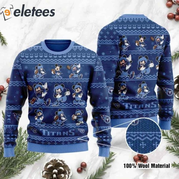 Titans Mickey Mouse Knitted Ugly Christmas Sweater