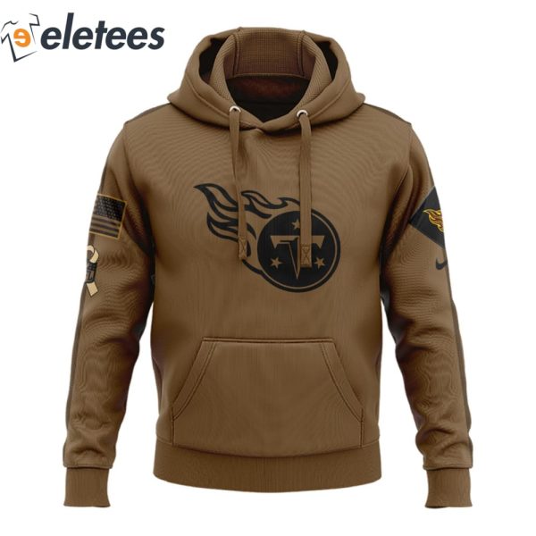 Titans Salute To Service Veterans Day Brown Hoodie