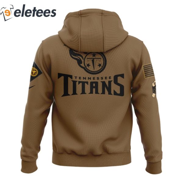 Titans Salute To Service Veterans Day Brown Hoodie