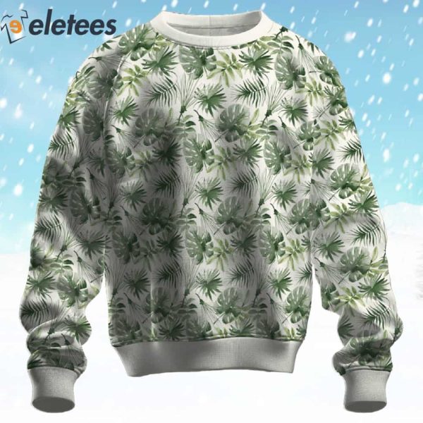 Tropic Leaves Ugly Christmas Sweater
