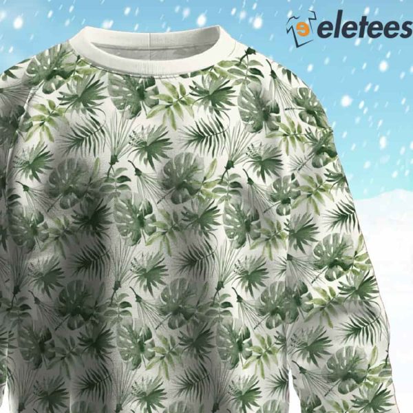 Tropic Leaves Ugly Christmas Sweater