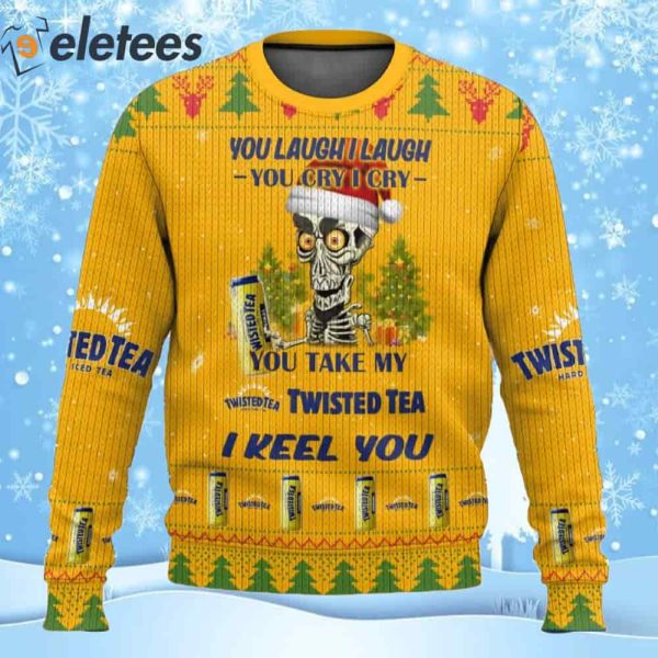 Twisted Tea I Keel You Funny Ugly Christmas Sweater