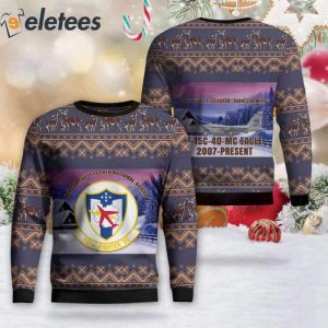 US Air Force 131st Fighter Squadron F-15C-40-MC Eagle Ugly Christmas Sweater