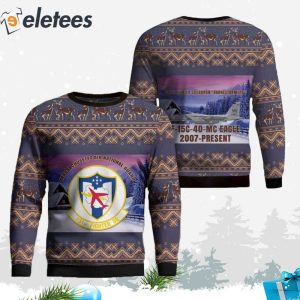 US Air Force 131st Fighter Squadron F 15C 40 MC Eagle Ugly Christmas Sweater 2