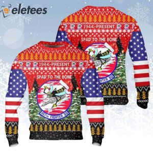 US Air Force 457th Fighter Squadron Ugly Christmas Sweater 2