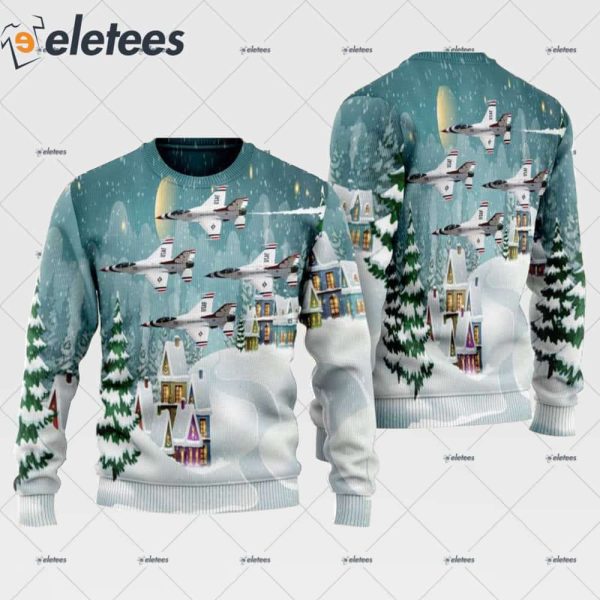 US Air Force Thunderbirds Ugly Christmas Sweater