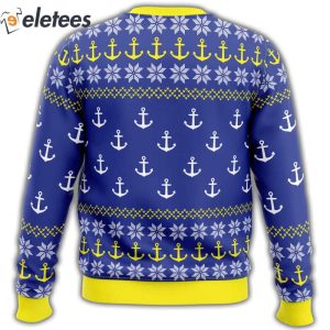 US Navy Anchor Pattern Veteran Ugly Christmas Sweater 2