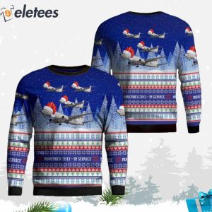 US Navy Boeing P 8 Poseidon Ugly Christmas Sweater 2