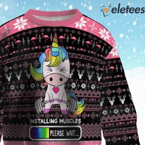 Pink unicorn clearance christmas sweater