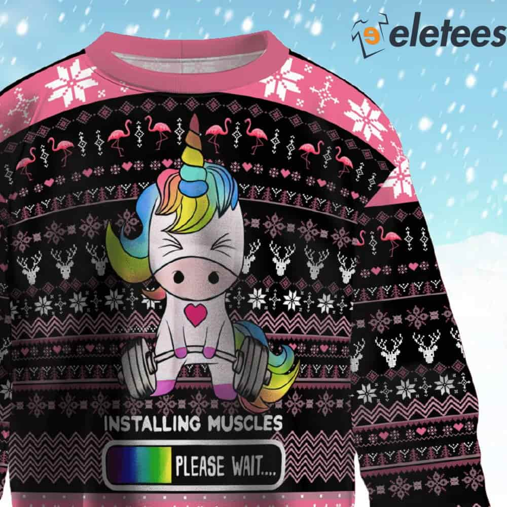 Unicorn christmas store sweater