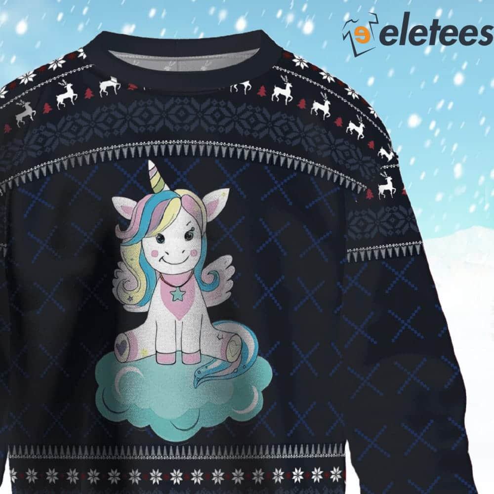 Unicorns Smile Ugly Christmas Sweater