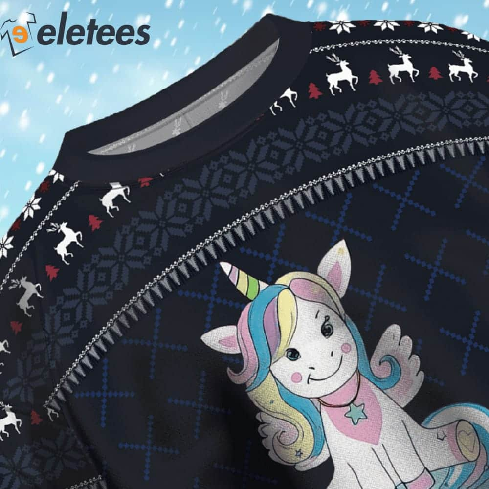 Unicorns Smile Ugly Christmas Sweater