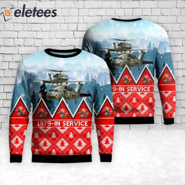 Unique Army Sikorsky UH-60 Black Hawk Ugly Christmas Sweater