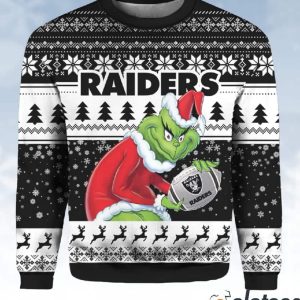 Vegas Raiders Grnch Christmas Ugly Sweater 2