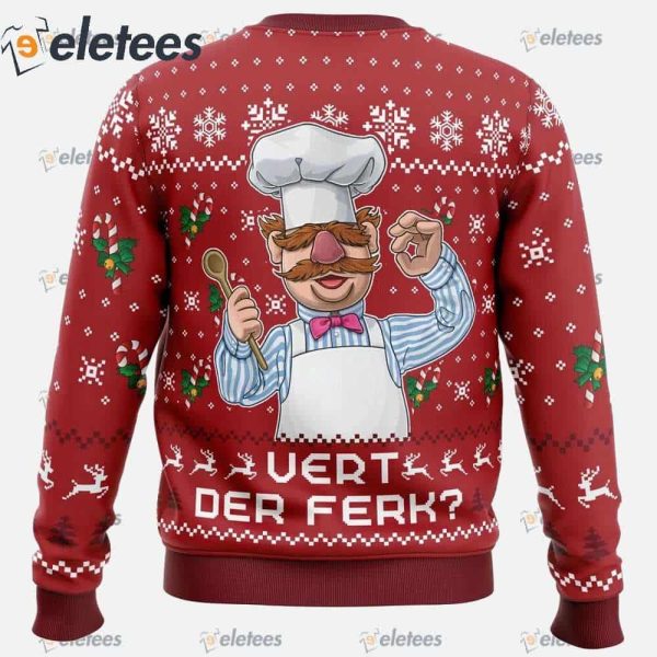 Vert Der Ferk The Muppet Show Ugly Christmas Sweater