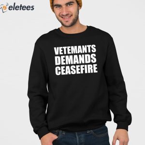 Vetements Demands Ceasefire Shirt 3
