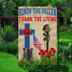 Veteran Day Honor The Fallen Thank The Living Flag 2