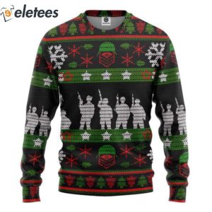 Veteran Soldier Ugly Christmas Sweater