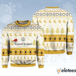 Veuve Clicquot Santa Hat Christmas Sweater