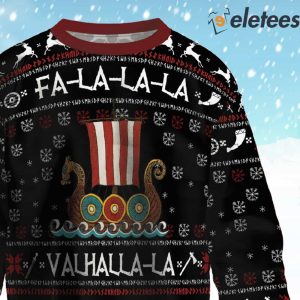 Vikings Fa la la la Ugly Christmas Sweater 2