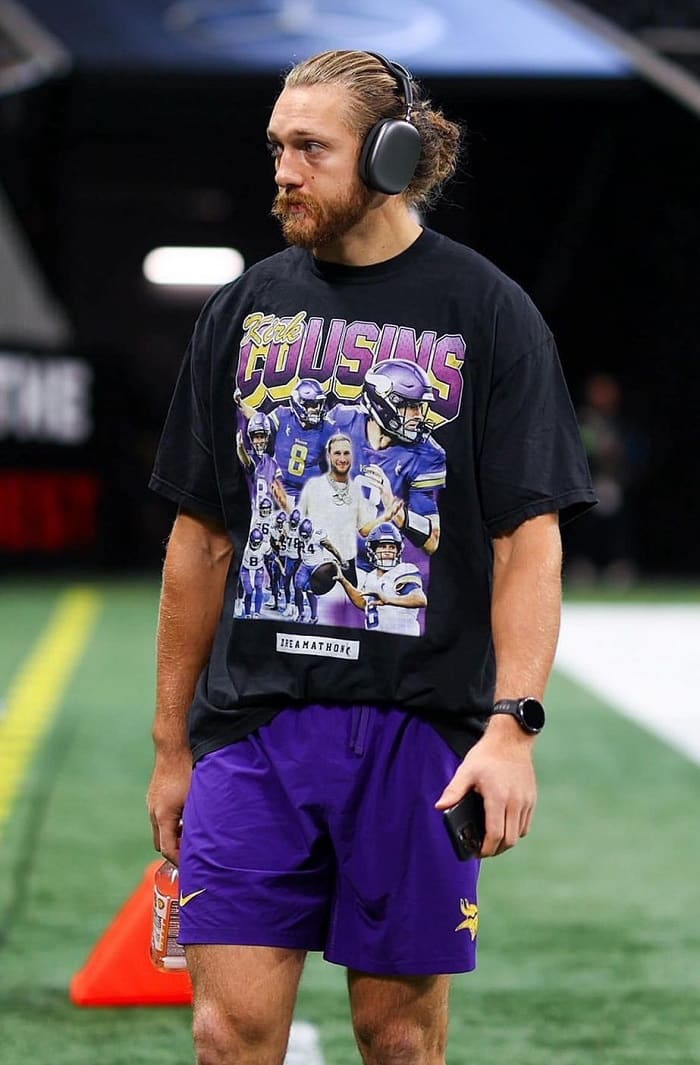 Vikings Players Honor Injured Quarterback Kirk Cousins with Kirk Cousins Shirt 1