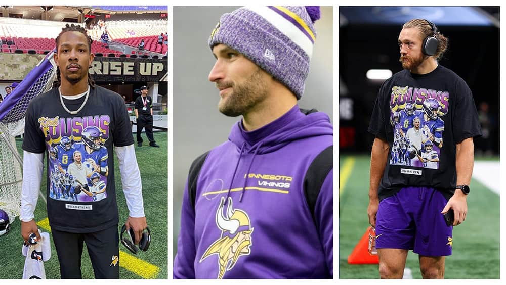 Vikings Players Honor Injured Quarterback Kirk Cousins with Kirk Cousins Shirt 2