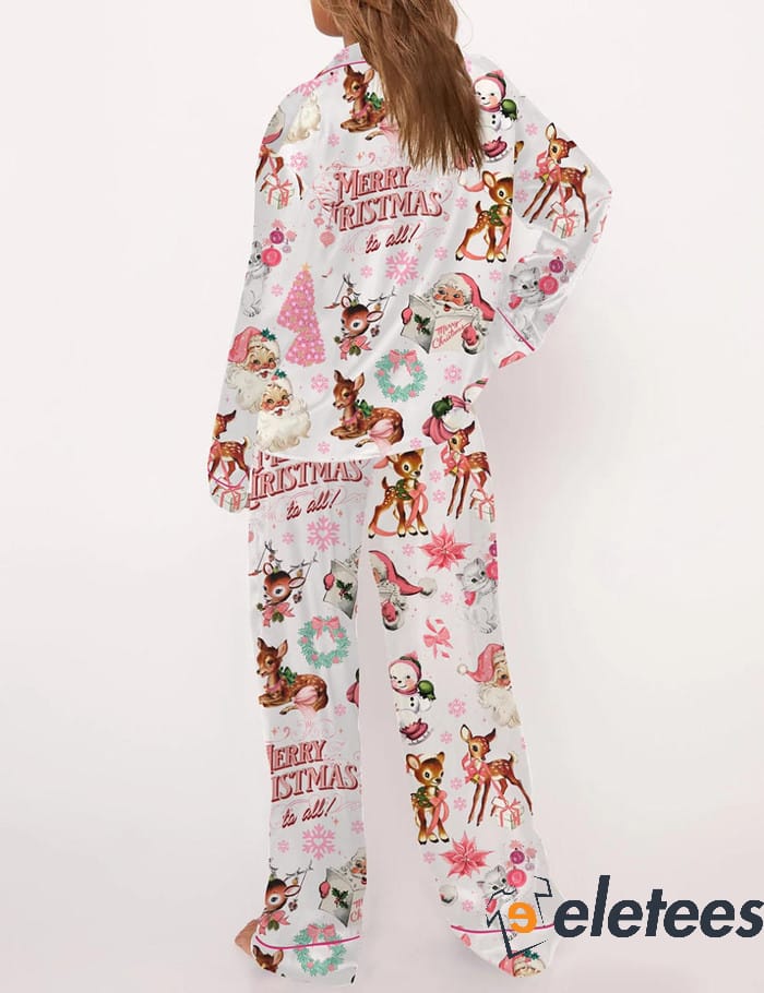 Vintage Pink Christmas Pajama Set