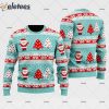 Vintage Santa Light Up Pattern Ugly Christmas Sweater