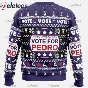 Vote for Pedro Napoleon Dynamite Ugly Christmas Sweater1