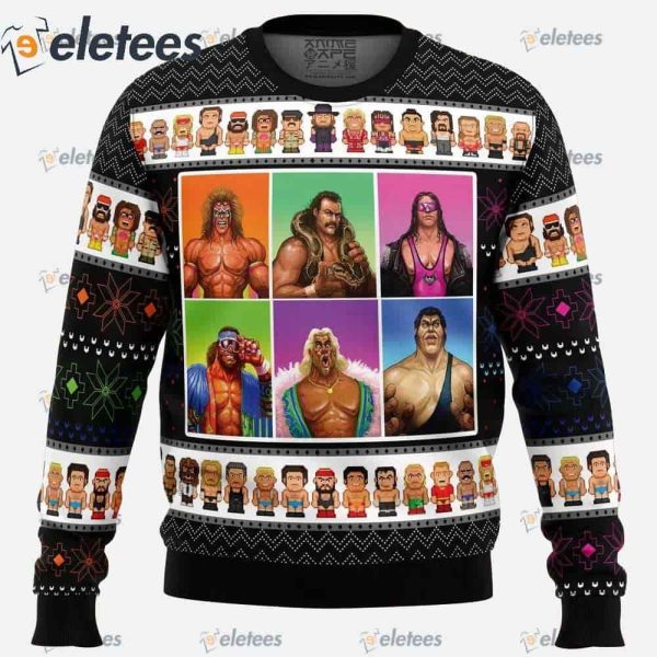 WWF Wrestling Legends Ugly Christmas Sweater
