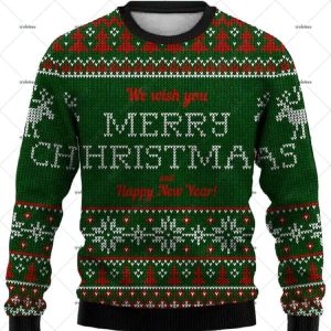 We Wish Merry Christmas Knit Graphic Ugly Christmas Sweater