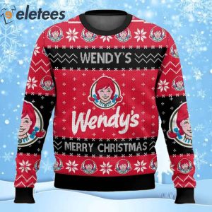 Wendy's Fast Food Ugly Christmas Sweater