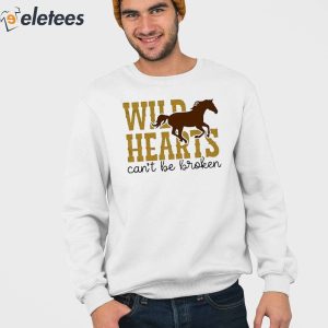 Wild Hearts Cant Be Broken Horse Art Pattern Print Casual Sweatshirt 2
