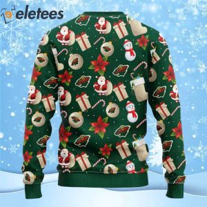 Wild Hockey Santa Claus Snowman Ugly Christmas Sweater 2