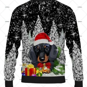 Winter Dachshund Gift Ugly Christmas Sweater 2