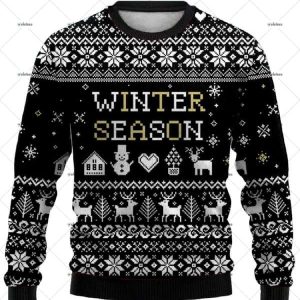 Winter Season Knit Graphic Ugly Christmas Sweater