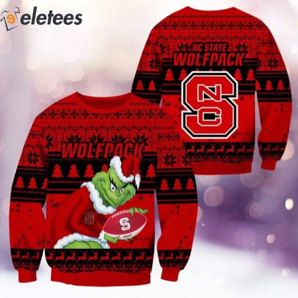 Wolfpack Grnch Christmas Ugly Sweater