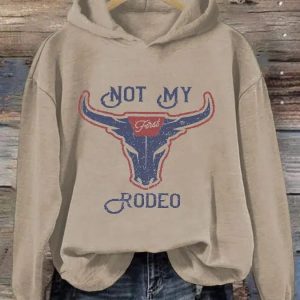 WomenS Not My First Rodeo Printed Hoodie 2