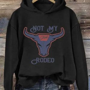WomenS Not My First Rodeo Printed Hoodie 3