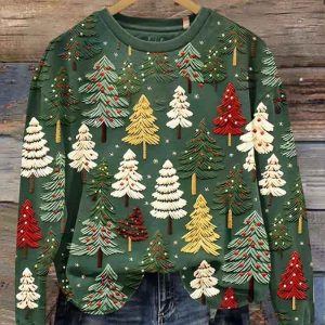Women’s Christmas Casual Print Long Sleeve Sweatshirt