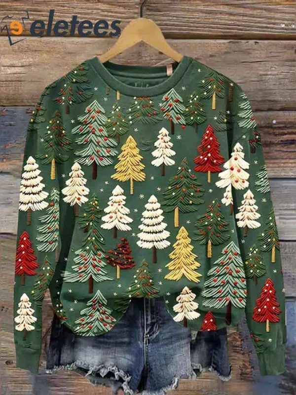 Women’s Christmas Casual Print Long Sleeve Sweatshirt